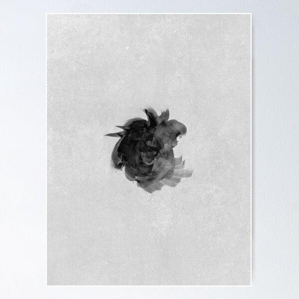 Item preview, Black and White Simple Abstract Brush Storkes Art designed and sold by qawistz.