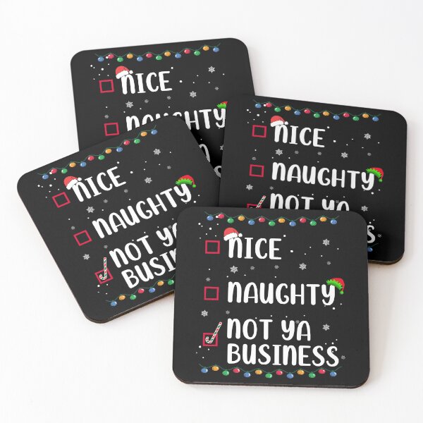 Item preview, Naughty Nice Not Ya Business Christmas Santa’s Checklist Funny Humor  designed and sold by FlorenciaBliss.
