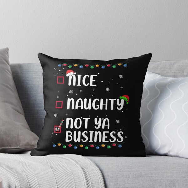 Item preview, Naughty Nice Not Ya Business Christmas Santa’s Checklist Funny Humor  designed and sold by FlorenciaBliss.