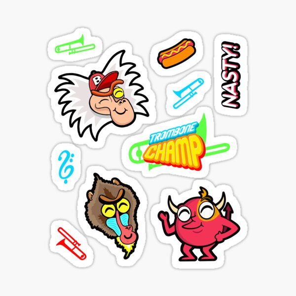 Trombone Champ Sticker Sheet Sticker