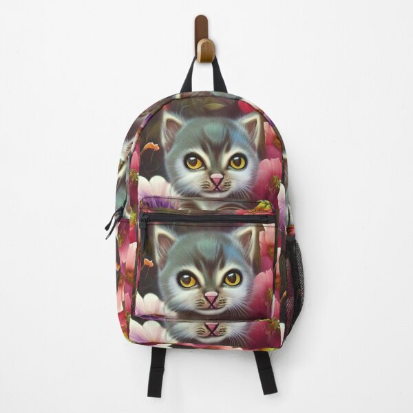 Item preview, Kitty dreamy adorable Portrait in Magic Floral Garden designed and sold by BluedarkArt.