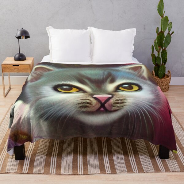 Item preview, Kitty dreamy adorable Portrait in Magic Floral Garden designed and sold by BluedarkArt.