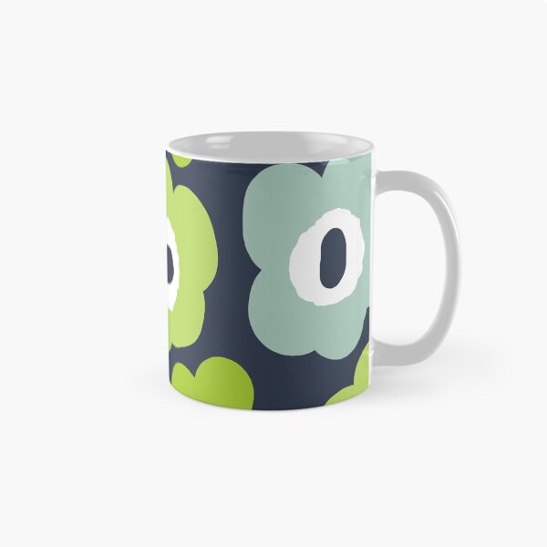 Item preview, Iconic Bold Scandinavian Floral Pattern in Green and Blue designed and sold by Deutschic.