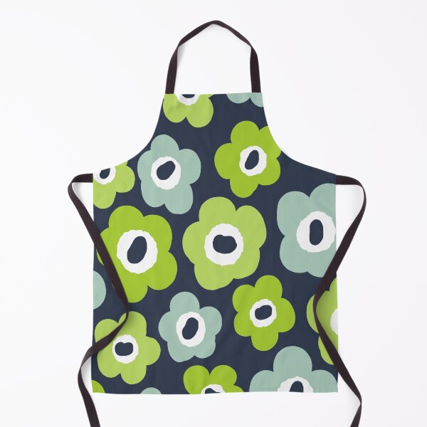 Item preview, Iconic Bold Scandinavian Floral Pattern in Green and Blue designed and sold by Deutschic.