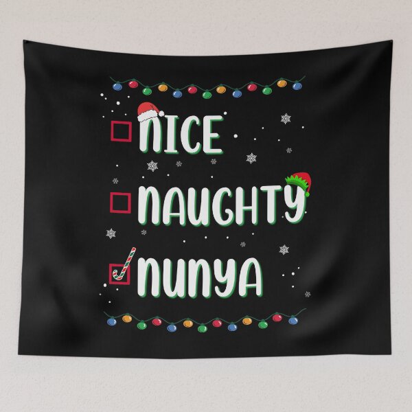 Item preview, Naughty Nice Nunya Business Christmas Santa’s Checklist Funny Humor  designed and sold by FlorenciaBliss.