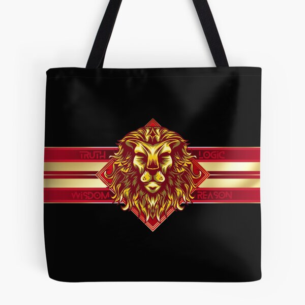 Item preview, Truth Logic Wisdom Reason Red GoldKing Lion designed and sold by Yiorgos Designs.