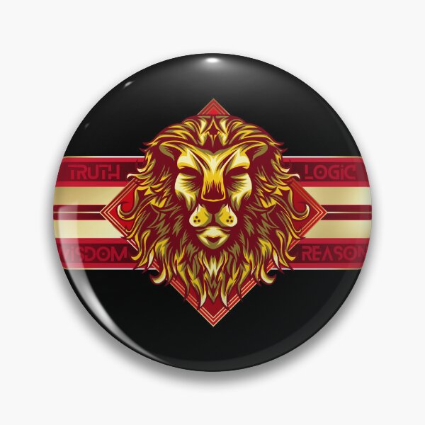 Item preview, Truth Logic Wisdom Reason Red GoldKing Lion designed and sold by Yiorgos Designs.