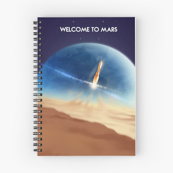 Item preview, Mars Mission spaceship galaxy planet earth fantasy designed and sold by Arctic frame studio.