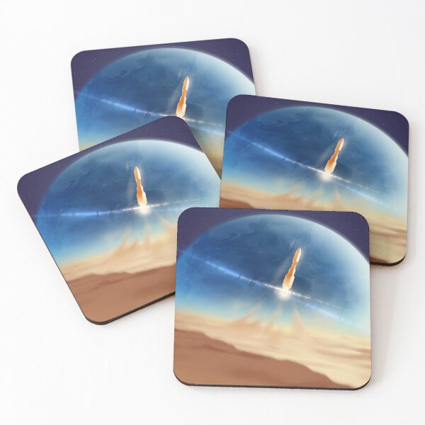 Item preview, Mars Mission spaceship galaxy planet earth fantasy designed and sold by Arctic frame studio.
