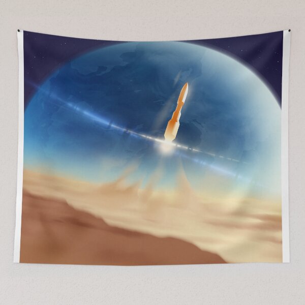 Item preview, Mars Mission spaceship galaxy planet earth fantasy designed and sold by Arctic frame studio.