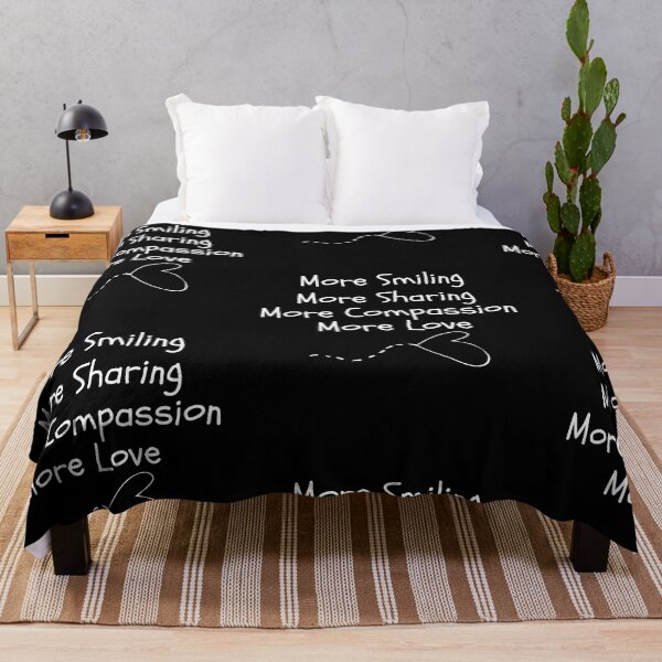 Item preview, More Smiling, Sharing, Compassion, More Love Simple Text Design designed and sold by EarthArtDesigns.