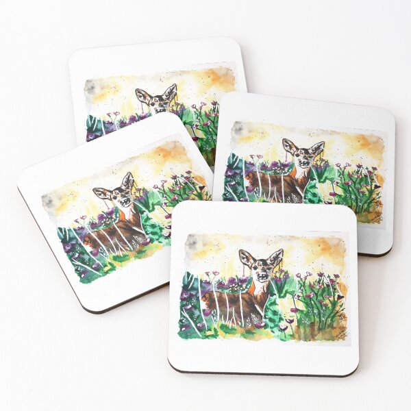 Item preview, Deer watercolour designed and sold by Cloverperidot.