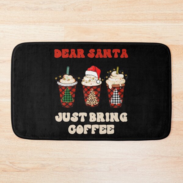 Item preview, Dear Santa Just Bring Coffee Buffalo Plaid Christmas designed and sold by RockBeeDesigns.