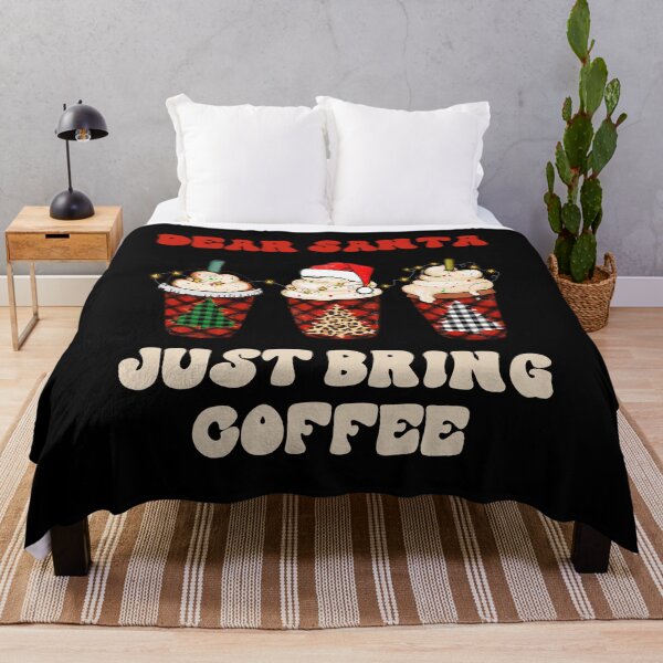 Item preview, Dear Santa Just Bring Coffee Buffalo Plaid Christmas designed and sold by RockBeeDesigns.