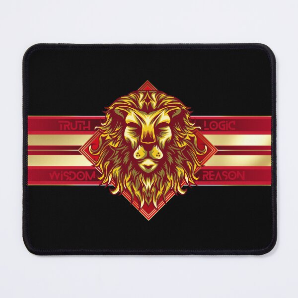 Item preview, Truth Logic Wisdom Reason Red GoldKing Lion designed and sold by Yiorgos Designs.