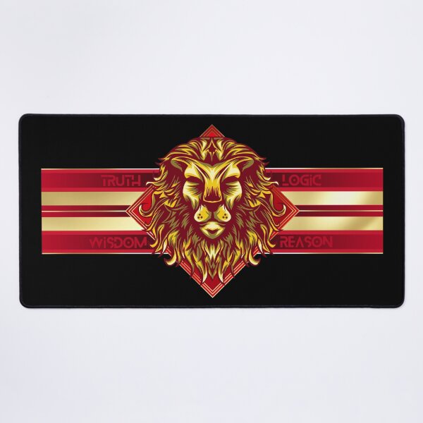 Item preview, Truth Logic Wisdom Reason Red GoldKing Lion designed and sold by Yiorgos Designs.