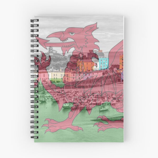 Item preview, Tenby Town Houses With Welsh Flag designed and sold by Paul Thompson Photography.