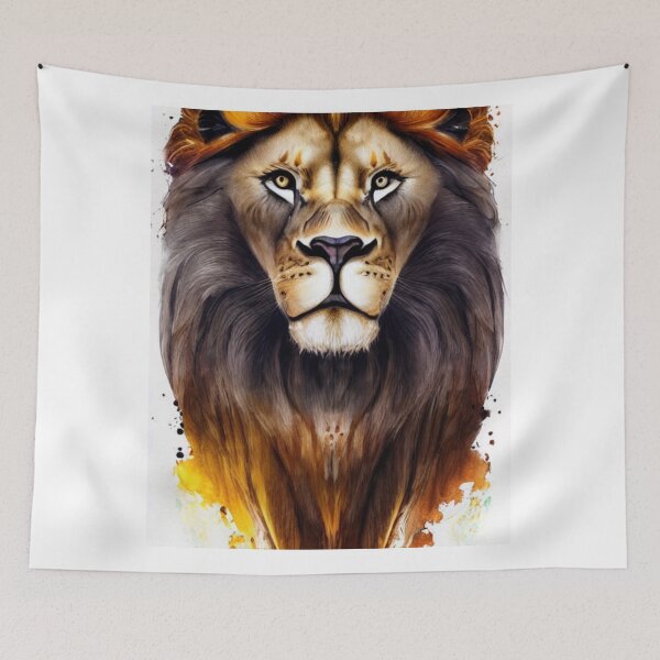 Item preview, golden and black lion portrait designed and sold by optimusprime39.