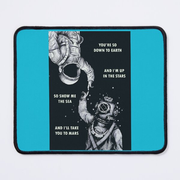 Item preview, Astronaut and Diver I_amp_x27m Up in The Stars Poster designed and sold by meggyroarsCo.