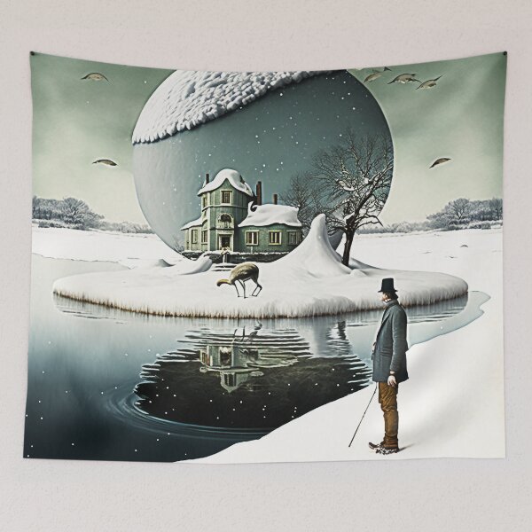 Item preview, SURREAL WINTER COLLAGE Mid journey Ai Art designed and sold by davidjulie.