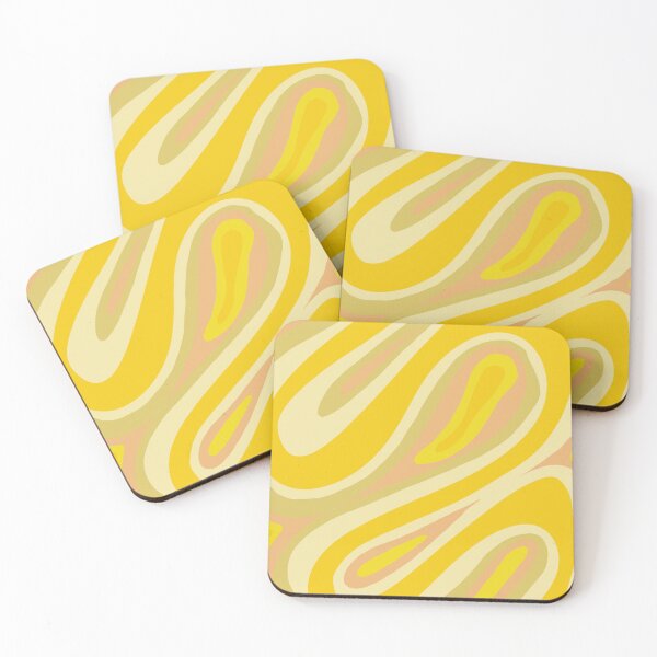 Item preview, RETRO ABSTRACT SWIRL PATTERN YELLOW COLOUR designed and sold by shivanigautam.