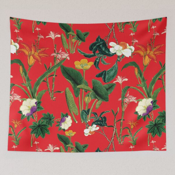 Item preview, Vintage flowers red designed and sold by Snexus.