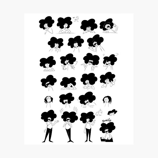 Vista previa del artículo con la obra «señor pelo», diseñado y vendido por meggyroarsCo.
