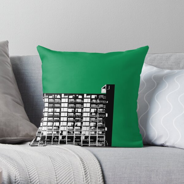 Facing the North -Green Throw Pillow