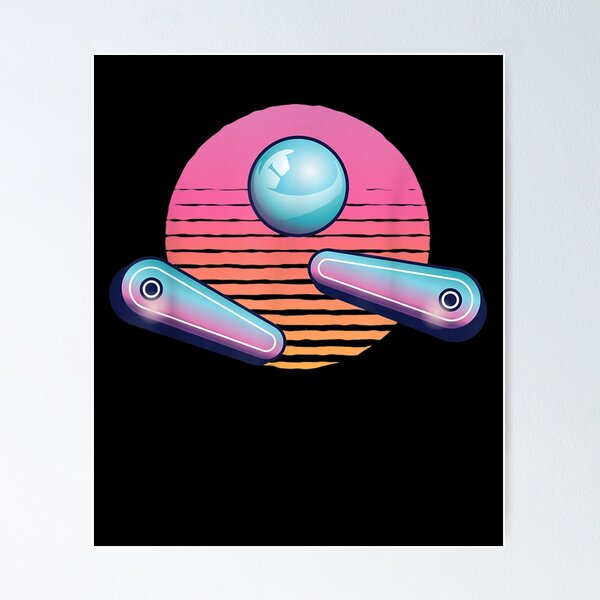 Item preview, Retro Vintage 80s Pinball Player, Pinball Lovers Gift  designed and sold by ThePatternArt  ⭐⭐⭐⭐⭐.