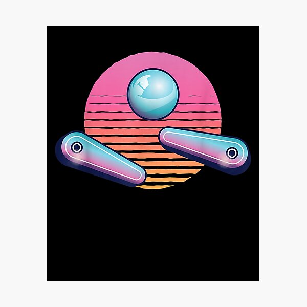 Item preview, Retro Vintage 80s Pinball Player, Pinball Lovers Gift  designed and sold by ThePatternArt  ⭐⭐⭐⭐⭐.
