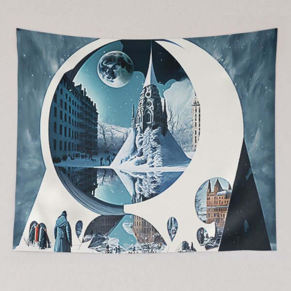 Artikelvorschau, SURREAL WINTER COLLAGE Mid Journey Ai Art.-Nr entworfen und verkauft von davidjulie.