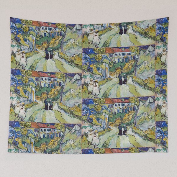 Item preview, Vincent van Gogh's Stairway at Auvers (1890) famous landscape painting. designed and sold by hottest-tees.