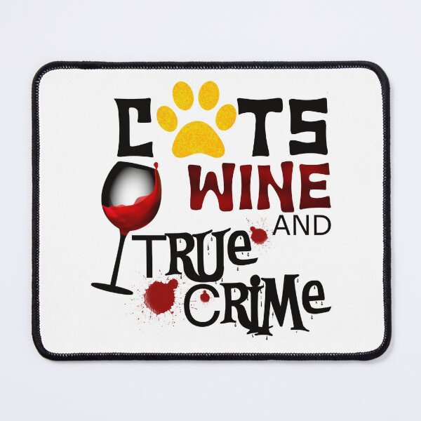 Item preview, Cats wine and true crime designed and sold by BlackCatArtBB.