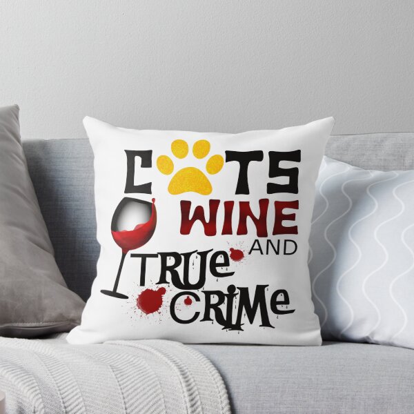 Item preview, Cats wine and true crime designed and sold by BlackCatArtBB.