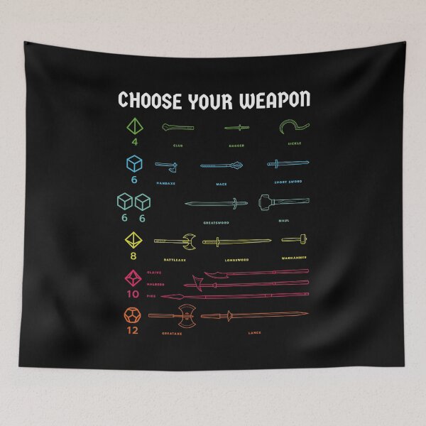 Item preview, Choose your weapon, roleplayer! designed and sold by ShirtBricks.