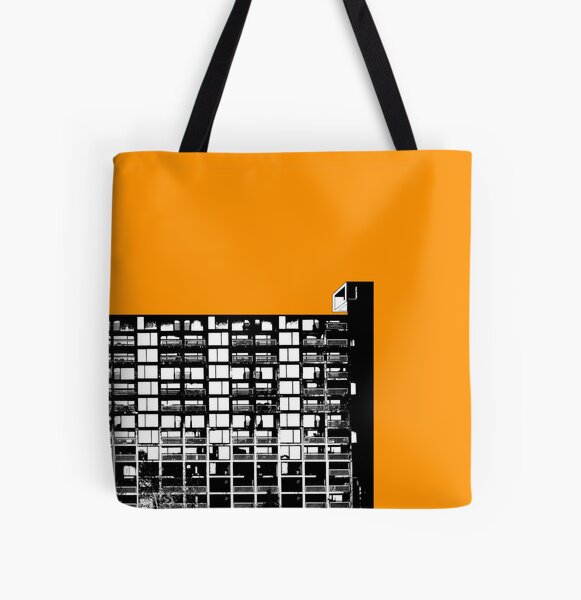 Facing the North -Orange All Over Print Tote Bag