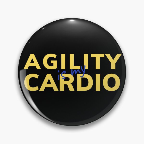 Artikelvorschau, Agility ist mein Cardio in Blau und Gelb entworfen und verkauft von PausePapote.