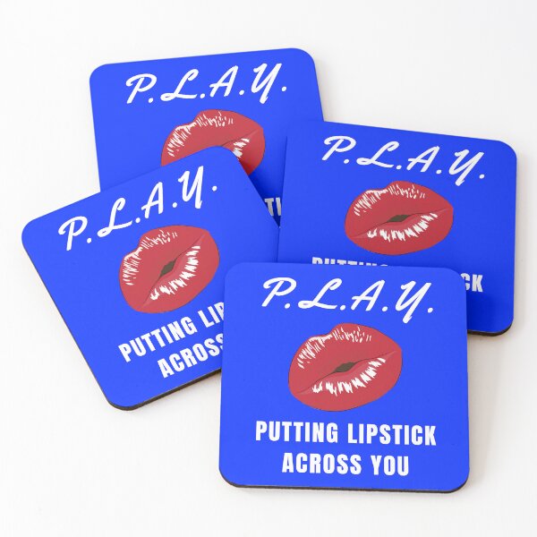 Item preview, Alluring Romantic Kissing Lips Acronym For PLAY | Putting Lipstick Across You (Blue) | Acronym designed and sold by ACRONYMSONLY.