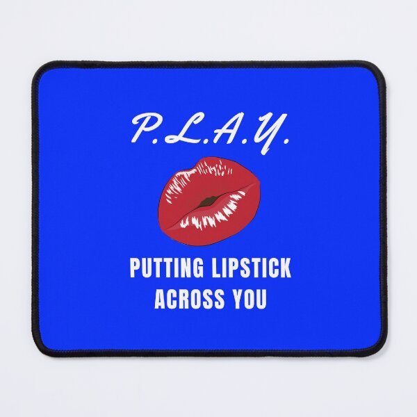 Item preview, Alluring Romantic Kissing Lips Acronym For PLAY | Putting Lipstick Across You (Blue) | Acronym designed and sold by ACRONYMSONLY.