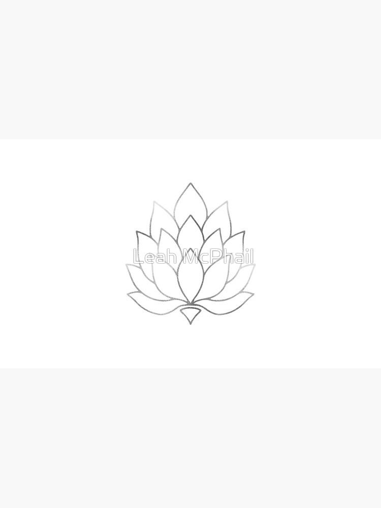 Silver Foil Lotus Flower by LeahMcPhail