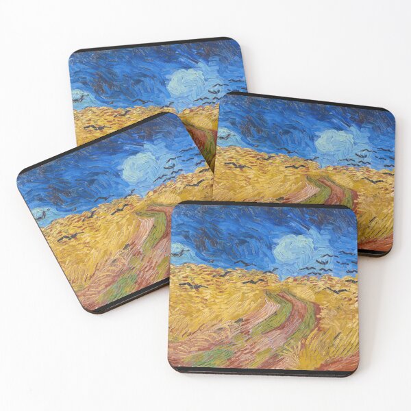 Item preview, Vincent van Gogh's Wheatfield with Crows (1890) famous landscape painting. designed and sold by hottest-tees.