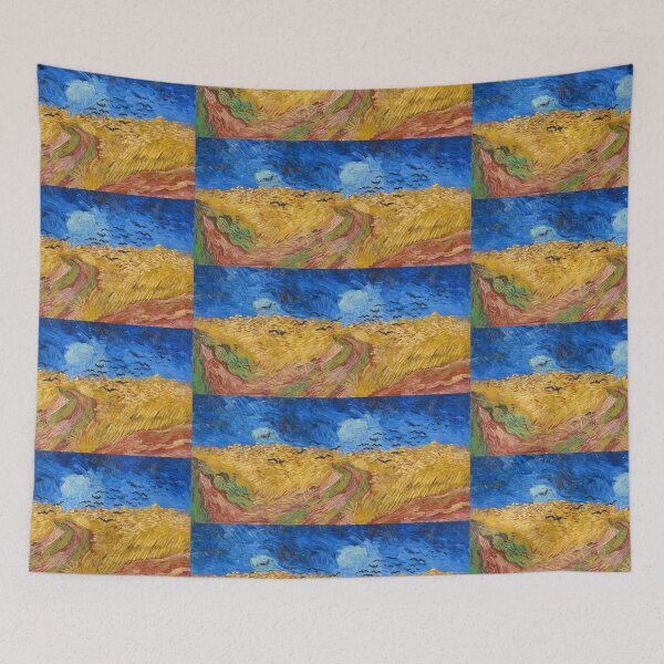 Item preview, Vincent van Gogh's Wheatfield with Crows (1890) famous landscape painting. designed and sold by hottest-tees.