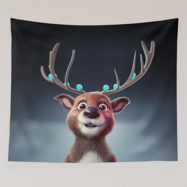 Item preview, Happy Reindeer Portrait designed and sold by Jasson.