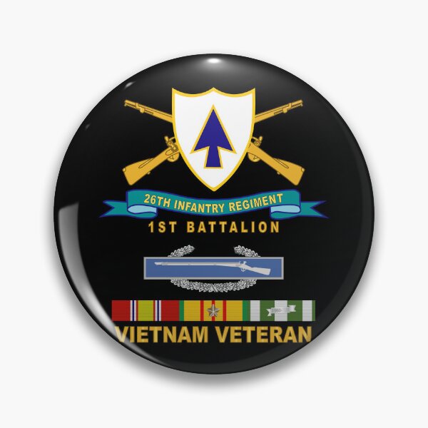 Item preview, Army - 26th Infantry Regiment - DUI w Br - Ribbon - 1st Bn w CIB VN SVC  X 300 designed and sold by Military Insignia Products.