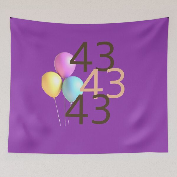 Item preview, 43 YEARS AWESOME designed and sold by starfishstuff.
