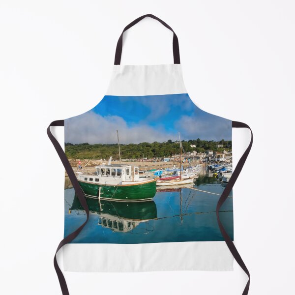Item preview, Green Boat - Lyme Regis Harbour designed and sold by Dorset Girl.
