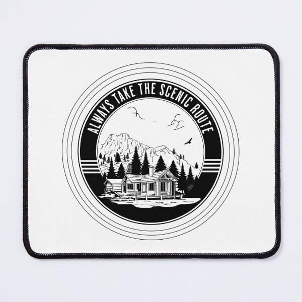 Item preview, Always Take The Scenic Route Forest Camping Travel Adventure Wild designed and sold by Natalia Pogribna.