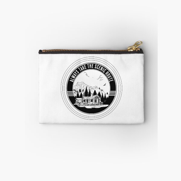 Item preview, Always Take The Scenic Route Forest Camping Travel Adventure Wild designed and sold by Natalia Pogribna.