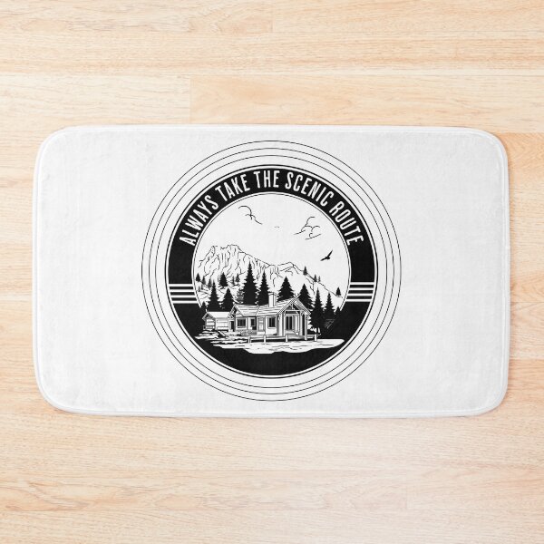 Item preview, Always Take The Scenic Route Forest Camping Travel Adventure Wild designed and sold by Natalia Pogribna.