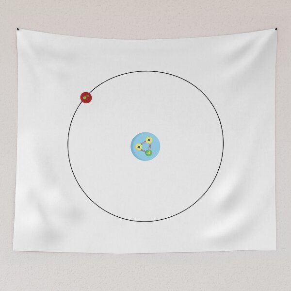 Item preview, Hydrogen atom, with proton made of quarks, physics and science designed and sold by NoetherSym.